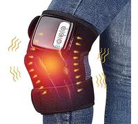 Electric Heated Knee Massager, Adjustable Heated and Massage Knee Heating Pad for Arthritis Pain Relief Heated Vibration Knee Brace Wrap