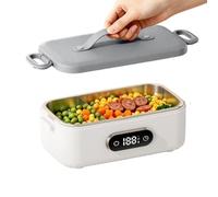 Electric Heated Lunch Box - 1000ml Leakproof USB Heating Food Warmer | with Timer Temperature Adjustable Electric Heat Lunch Box for Work Portable for Women Adults Kids Outdoor Work