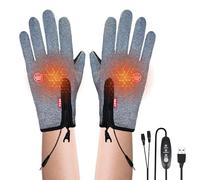 Electric Heated Warm Winter Gloves - Waterproof Touchscreen Hand Warmer, Heating Levels Heated Work Gloves, Rechargeable Battery Powered Winter Warm Glove Liners For Motorcycle Skiing Hiking Cycling