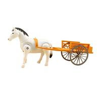 Electric Horse Toy, Carriage Desktop Decor, Retro Walking Model, Vintage Style Design, Batteria Operated Movement, Compact Accessories for Home School Daycare Use
