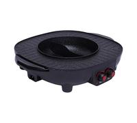 Electric Hot Pot and Grill Hotpot - Pentola 2 in 1, 2000 W, 3 l, rivestimento antiaderente per 5-6 persone, per feste in famiglia, ristorante