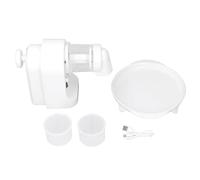 Electric Ice Crusher Shaved Ice Machine, USB Rechargeable Snow Cone Maker with 2 Reusable Ice Cups, 2000mAh Battery for Cocktail Smoothie and DIY Fruit Shaved Ice, Portable