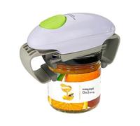 Electric Jar Opener, Kitchen Gadget Strong Tough Automatic Jar Opener for Free Jar Opener with Less Effort to Open (White)