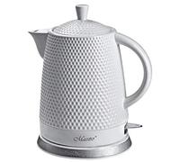 Electric Kettle Ceramic Cordless Kettle 1.5L White + UK Adapter