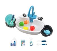 Electric Kitchen Sink Toy Flowing Water Parrot Bath Pretend Washing Set