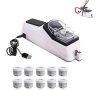 Electric Knife Sharpener, 22x 9cm Double Sided Knife Sharpener, 10 Grinding Wheels Included, USB Fully Automatic Fast Sharpenings Suitable in The Kitchen (1)