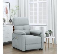 Electric Massage Recliner Chair, Light Grey Fabric, 73 x 90 x 100 cm, Power Reclining Sofa for Living Room, 6 programmi di vibrazione, confortevole Home Lounge Furniture