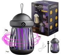 Electric Mosquito Repellent, Indoor Mosquito Lamp with Night Light, 2 in 1, Physical Lamp for Mosquito Control, Sin Residuos Químicos for Bedroom, Outdoor