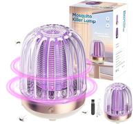 Electric Mosquito Repellent, Indoor Mosquito Lamp with Night Light, 2 in 1, Physical Lamp for Mosquito Control, Sin Residuos Químicos for Bedroom, Outdoor