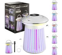 Electric Mosquito Repellent, Indoor Mosquito Lamp with Night Light, 2 in 1, Physical Lamp for Mosquito Control, Sin Residuos Químicos for Bedroom, Outdoor