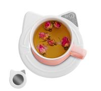 Electric Mug Warmer | 11.5 * 15cm Long-Lasting Smart Precise Temp Control Auto Shut Off Heater | Adapter-Friendly Beverage Tea Cup Warmer Pad - For Coco Beverage Home Office Camping Traveling