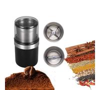Electric Multi-Use Cup Grinder, Large Capacity Stainless Steel Coffee & Spice Grinder, One-Touch Operation, Detachable Easy Clean Cup (Double blades)