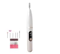 Electric Nail Drill, File Drill Set Machine, Digital Display Ricaricabile Design, 0,83 x 6,02 pollici, Portable Pedicure Tool with Replacement Parts, Manicure Kit for Home and Salon