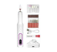 Electric Nail Drill File Professional, Set for Acrylic and Gel Nails, 15000 Rpm Grooming Tool with 3 Adjustable Speed Grinding, Polishing, Shaping, Manicure 5,12 x 0,98 x 0,98 in