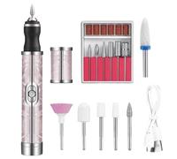 Electric Nail Drill Kit, Rpm Professional Manicure Machine, Lightweight Portable Design, Low Noise Rechargeable Nail File for Acrylic and Gel Nails, 5.31x0.79 Inches