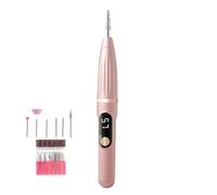 Electric Nail Drill, Nail File Drills Set, Digital Display Machine, Rechargeable Portable Device, Includes Replacement Parts, 0.83x6.02 Inches, Manicure Kit for Home and Salon Use