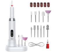 Electric Nail Drill, Rechargeable Nail Filer, Salon Machine, Adjustable Speed Professional Manicure Pedicure Set, 12 Drill Bits for Shaping Polishing Grinding Filing, Portable Cordless Kit