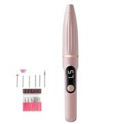 Electric Nail Drill, ricaricabile portatile File Drill Set, Professional Manicure and Pedicure Tools, Kit completo con parti di ricambio per casa, soggiorno, 0,83 x 6,02 in