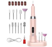 Electric Nail File, Adjustable Speed Nail Drill, Cordless Nail Drill, Nail Drill Kit with a Variety of Drill Bits, Ideal for Filing, Grinding and Shaping Nails at Home (1 pezzo)