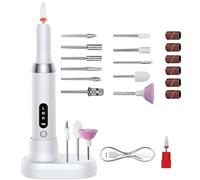 Electric Nail File, Drill Kit, Usb Charging Lightweight Design Portable Size Compact Body Safe Handling Beginner Friendly, Machine Nail Grinder for Home, Salon 5.2x0.91 Inches