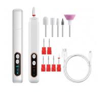 Electric Nail File for Thick Toenails, 15000RPM 3 Speeds Nail Grinder with 6 Drill Bits, Cordless Nail Polisher for Thick Toe Nails, Professional Pedicure Set for Men Women