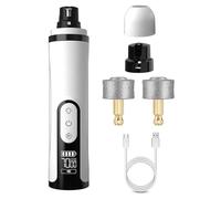 Electric Nail Grinder, Rechargeable Puppy Toenail Cutter, Double Pet Grooming Tool, Ergonomic Nail Cutting with LED Light Design, Ideal for Small Medium Large Dogs, Puppies and Kittens