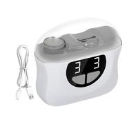 Electric Nail Trimmer, Polishing Automatic Fingernail Trimmer, 2.99x3.15x1.24 inches LED Quiet Nail Clipper, Built-In Scraps Storage for Baby Care and Home Manicure