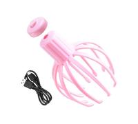Electric Octopus Head Massager, Rechargeable Scalp Scratcher, 12-Finger Deep Kneadings Head Relaxation Tool, Portable Stress Relief for Home & Travel, 5.04x5.04x7.28 Inches