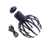 Electric Octopus Head Massager, Rechargeable Scalp Scratcher, 12-Finger Deep Kneadings Head Relaxation Tool, Portable Stress Relief for Home & Travel, 5.04x5.04x7.28 Inches