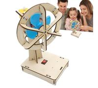 Electric Oscillating Fan Experiment - Wooden Educational Physics, Learning Kit Interactive Science Model with Motion Demonstration for Daily Use STEM Logical Thinking Game for Boys Girls Preschoolers