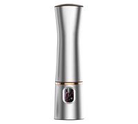 Electric Pepper Grinder, Battery-Powered Pepper Mill, Adjustable Coarseness Grinder, Stainless Steel Pepper Mill, Electric Salt And Pepper Grinder, One-Handed Electric Pepper Grinder,