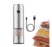 Electric Pepper Grinder,Rechargeable Pepper Shaker Automatic Peppeer Mills | Portable Peppere Grinding Machine, Adjustable Coarseness, Salt Mill for Kitchen