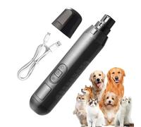 Electric Pet Nail Grinder - 5-Speed Quiet Dog Nail Grinder | USB Rechargeable Pet Trimmer with Two LED Light | Professional Electric Nails File for S/M/Large Dogs Cats | LCD Display Grooming Tool