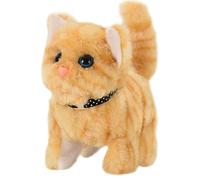 Electric Plush Cat Stuffed Animal - Interactive Electronic Plush Cat Toy - Touch Control Meow Kitten for Boys & Girls Kids Birthday Christmas