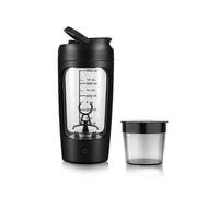 Electric Portable Whey Protein Shaker Bottle 650ml Fully Automatic Mixing Cup Rechargeable Gym BA Cocktail Mixing (Black) 100 ml Black