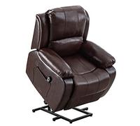 Electric Power Lift Recliner Chair Divano for Elderly, Leather Electric Recliner Chair with Heated Vibration Massage Side Pocket