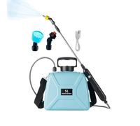 Electric Pump Sprayer, 5l Garden Sprayer, Multi-Nozzle Watering Tool with 33.86 Inches, Telescopic Wand, Outdoor Plant Care for Yard, Pool, Patio, Window, Car Maintenance, Blue
