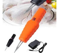 Electric Quick Chicken Plucker, Electric Poultry Feather Plucker Rechargeable Small Chicken Plucker Machine, Handheld Chicken Plucker, Portable Automatic Poultry Plucking Tool (Orange, Plug-in type)
