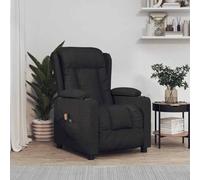 Electric Recliner - Sedia massaggiante per soggiorno, tessuto nero, vibrazione a 6 punti, Power Reclining Divano per piccoli spazi, Cozy Reading Nook Furniture, Home Lounge