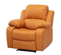 Electric Recliners for Elderly, Power Lift Recliner Chair, Leather Recliner Chairs with Heat and Massage, USB Ports, Orange