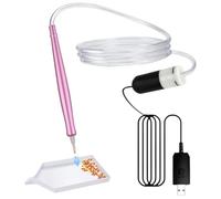 Electric Rhinestone Paint Pen USB Automatic Vacuum Applicator Tool, 15 x 10 x 4 cm, Gem Placement, Kindergarten Art Activities, Portable Craft Accessory for Kids