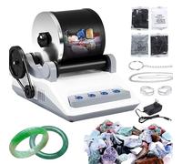Electric Rock Tumbler - Lucidatrice per pietre preziose con timer di 7 giorni e kit di lucidatura rimovibile per geologia e cristalli minerali