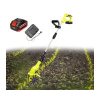 Electric Rotavator 20V 4000Mah Lithium Battery Cordless Cultivator with Blades Rotavators for The Garden 65 Manganese Electric Garden Tiller Tiller Rotavator for Allotment, Lawn, Garden(S)