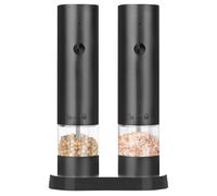 Electric Salt Pepper Grinder Set, LED Light Salt Pepper Mill Grinder, Automatic Adjustable Coarseness Chili Grinder Bottle, Salt Cile Grinder for Kitchen and Restaurant Use, Convenient and Stylish