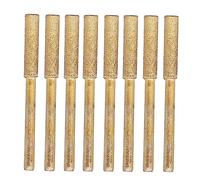 Electric Saw Sharpener Kit 8Pcs Plated Emery Grinding Heads High Efficiency Polishing Tools for Woodworking Metal Chainsaw Sharpening (3 * 4.8mm)