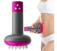 Electric Scraping Meridian Brush, Cellulite Massager, 6-Speed Microcurrent Cellulite Heating Vibration Body Massage Brush, Full Body Massager for Head, Abdomen, Back, Leg, Neck,Grey