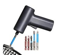 Electric Screwdriver - Cordless Rechargeable Tool, Portable Stainless Steel | Adjustable Torque with 5 Bits, Battery Powered Furniture Assembly Accessory, Home Appliance Maintenance Kit, Practical Purpos