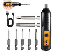 Electric Screwdriver Set - Compact Driver Kit, Multi-Bit Tool | Regolabili Torque Settings, Automatic for Bookcase Assembly, Computer Repairs, Lavori, Small Home Projects