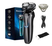 Electric Shaver for Man, 4D Floating Head Shaver, Fast Charging, Quiet Motor, Dual-Track Blades, IP6X Waterproof (Black,Standard)