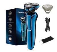 Electric Shaver for Man, 4D Floating Head Shaver, Fast Charging, Quiet Motor, Dual-Track Blades, IP6X Waterproof (Blue,Standard)